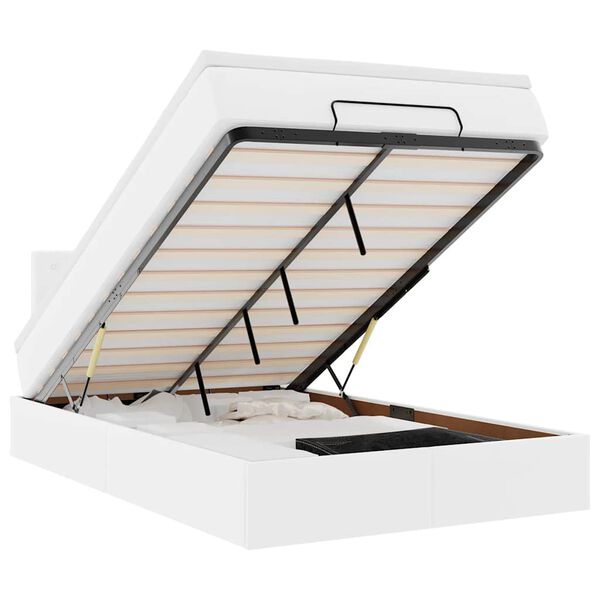 vidaXL Estructura cama otomana colchón blanco puro 120x200cm