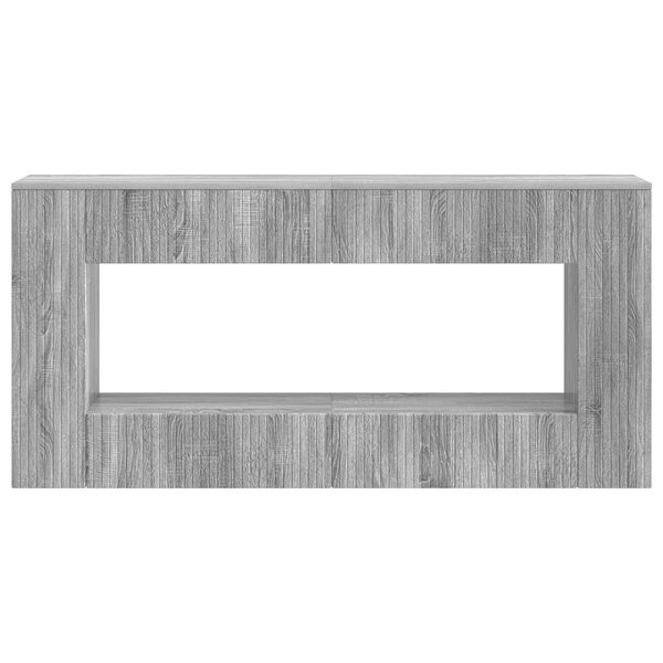 vidaXL Mesa Consola Gris Sonoma 155 x 29 x 74 cm Madera de ingenier&iacute;a