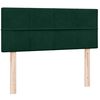 vidaXL Cama box spring con colch&oacute;n y LED terciopelo verde oscuro 120x220 cm