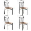 vidaXL Sillas de comedor 4 unidades MDF marr&oacute;n