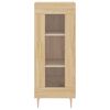 vidaXL Aparador de madera contrachapada roble Sonoma 34,5x34x180 cm