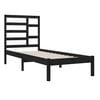 vidaXL Estructura de cama sin colchón madera maciza negro 100x200 cm