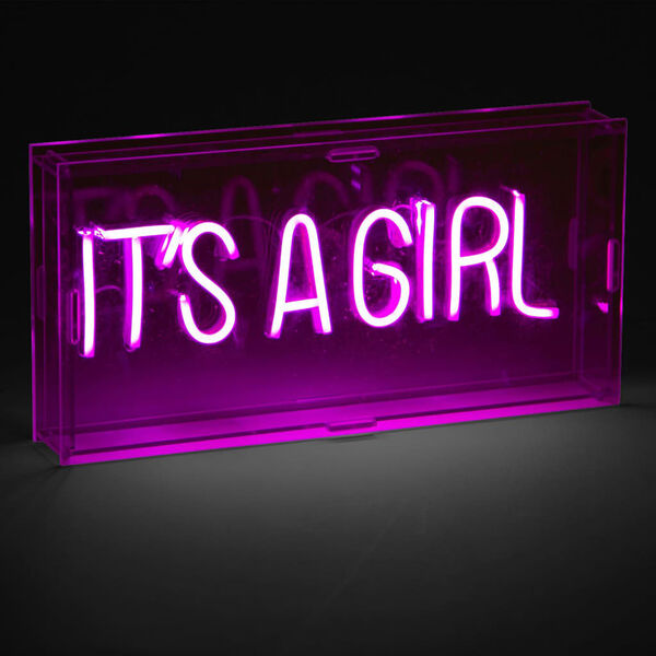 CHILDHOME Caja luminosa fluorescente It's a girl rosa