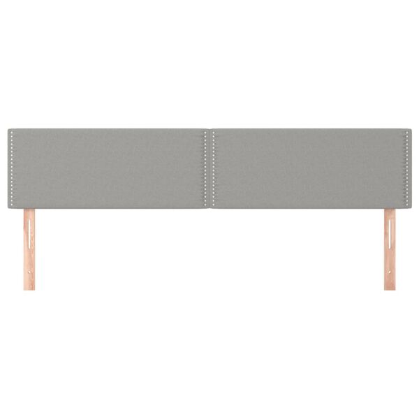 vidaXL Cabeceros 2 unidades de tela gris claro 100x5x78/88 cm