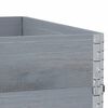 vidaXL Jardinera de madera maciza de pino gris 100x100 cm