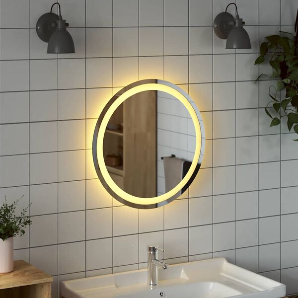 vidaXL Espejo de ba&ntilde;o LED redondo 50 cm