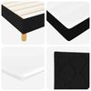 vidaXL Cama Box Spring LED con tiras LED Negro 100 x 200 cm tela