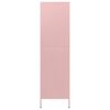 vidaXL Armario de acero rosa 90x50x180 cm