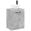 vidaXL Juego de muebles de ba&ntilde;o Gris Hormig&oacute;n Madera de ingenier&iacute;a
