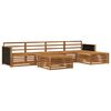 vidaXL Conjunto de sof&aacute;s de exterior 6 uds. Natural