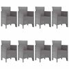 vidaXL Conjunto de Comedor de Jard&iacute;n 9 pcs Gris Claro Polipropileno
