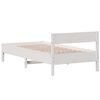 vidaXL Estructura de cama sin colch&oacute;n madera maciza blanca 90x190 cm