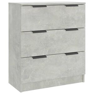 vidaXL Aparador de madera contrachapada gris hormig&oacute;n 60x30x70 cm