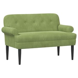 vidaXL Sof&aacute; amoroso con botones acolchados Verde claro Terciopelo