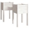 vidaXL Jardineras 2 unidades madera maciza de pino blanco 40x40x70 cm