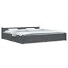vidaXL Estructura de cama con cajones gris 200x200 cm