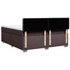 vidaXL Cama box spring con colch&oacute;n tela marr&oacute;n oscuro 180x200 cm