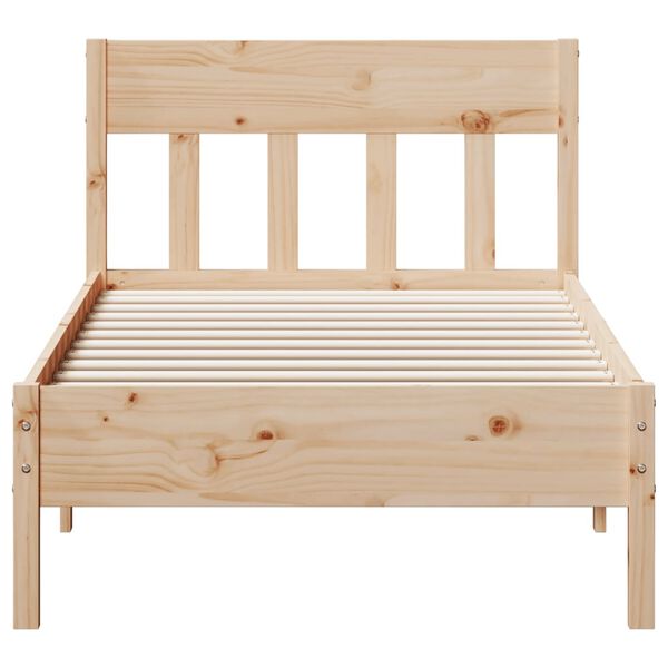 vidaXL Estructura de cama sin colch&oacute;n madera maciza de pino 100x200 cm