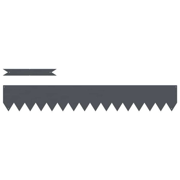 vidaXL Borde de C&eacute;sped 30 pcs Antracita 100 x 0.05 x 20 cm