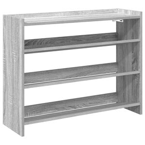 vidaXL Zapatero madera contrachapada gris sonoma 80x25x62 cm
