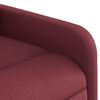 vidaXL Sill&oacute;n de masaje reclinable de tela color vino tinto