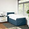 vidaXL Cama box spring con colch&oacute;n terciopelo azul oscuro 90x200 cm