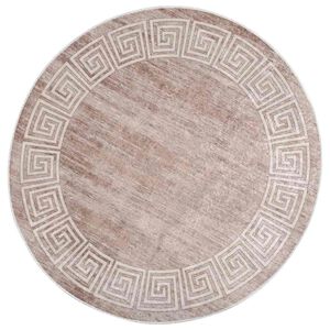 vidaXL Alfombra lavable beige 120 cm