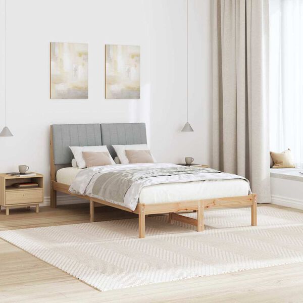 vidaXL Estructura de cama Marr&oacute;n 120 x 190 cm Madera de pino macizo