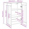 vidaXL Aparador Roble artesanal 69,5 x 34 x 90 cm Madera de ingenier&iacute;a