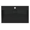 vidaXL Lavabo de fundición de mineral/mármol negro mate 60x38x11 cm