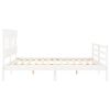 vidaXL Estructura de cama con cabecero madera maciza blanco 200x200 cm