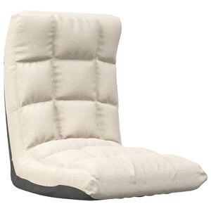 vidaXL Silla de suelo plegable de tela crema