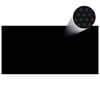 vidaXL Cubierta solar de piscina de PE flotante negro y azul 1200x600cm