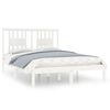 vidaXL Estructura de cama de madera maciza de pino blanco 140x190 cm