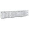 vidaXL Cama elevada de gavi&oacute;n 3 uds. 400 x 50 x 80 cm Plateado