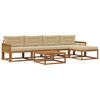 vidaXL Conjunto de sof&aacute;s de exterior con coj&iacute;n 6 pcs Natural y Beige