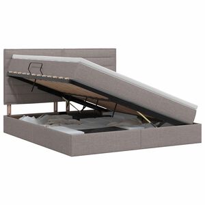 vidaXL Cama con almacenamiento y colch&oacute;n Topo 140 x 200 cm tela