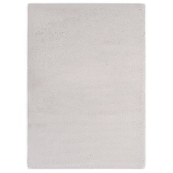 vidaXL Alfombra de pelo sint&eacute;tico de conejo gris 160x230 cm