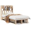 vidaXL Cama con estanter&iacute;a sin colch&oacute;n madera maciza de pino 75x190 cm