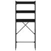 vidaXL Estanter&iacute;a para lavadora madera ingenier&iacute;a negra 67x25x163 cm
