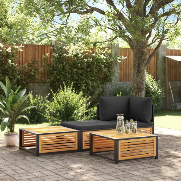 vidaXL Mesa de jard&iacute;n de madera maciza de acacia 68x68x30 cm