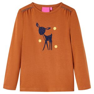 Camiseta infantil de manga larga color co&ntilde;ac 92