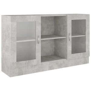 vidaXL Vitrina de madera de ingenier&iacute;a gris 120x30,5x70 cm
