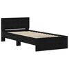 vidaXL Estructura de cama Roble Negro 90 x 200 cm Madera de ingenier&iacute;a