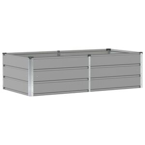 vidaXL Jardinera Gris Claro 160 x 80 x 45 cm Acero