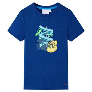 vidaXL Camiseta infantil azul oscuro 128