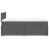 vidaXL Cama box spring con colch&oacute;n tela gris oscuro 120x200 cm
