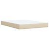 vidaXL Cama box spring con colch&oacute;n tela color crema 160x200 cm