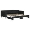 vidaXL Sof&aacute; cama nido tela negro 90x190 cm