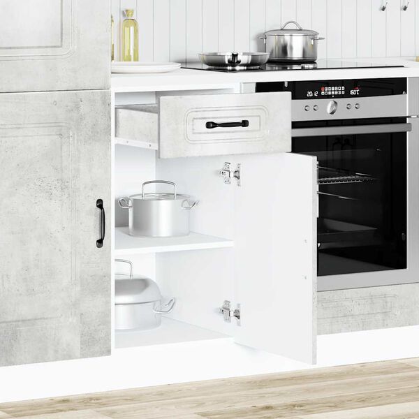 vidaXL Mueble bajo de cocina Kalmar madera de ingenier&iacute;a gris hormig&oacute;n